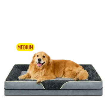 Lavish Pets Bed Plush Mattress Light Grey (Medium)